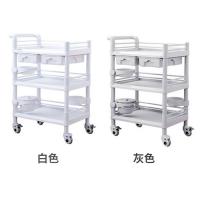 三層雙抽全塑膠料手推車 大號 長83 X 濶53 X 高95CM