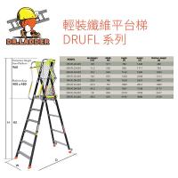 DR. LADDER 8級 輕裝纖維平台梯 DRUFL-001系列 DRUFL08-001 3128mm